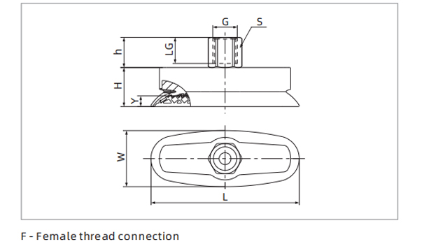 Dimensions Oval Flat Suction Cup Special for Long and Narrow Objects Dimensions Oval Flat Suction Cup Special for Long and Narrow Objects