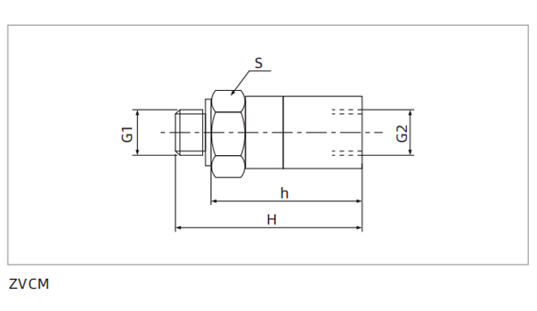Dimensions ZVCM Series Non-Return Valve Dimensions ZVCM Series Non-Return Valve