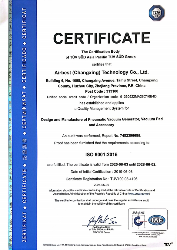 iso9001 certificate